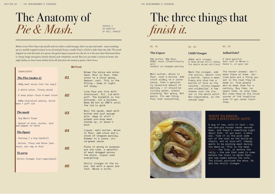 The Home Game concept magazine, food spread